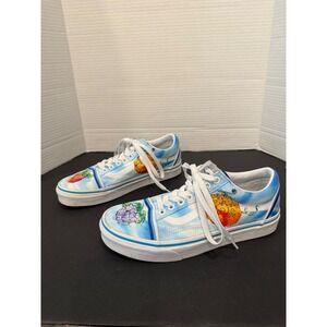 Vans Old Skool Unisex Blue Custom Devil Fruit Anime Shoes Sneakers W8 M6.5